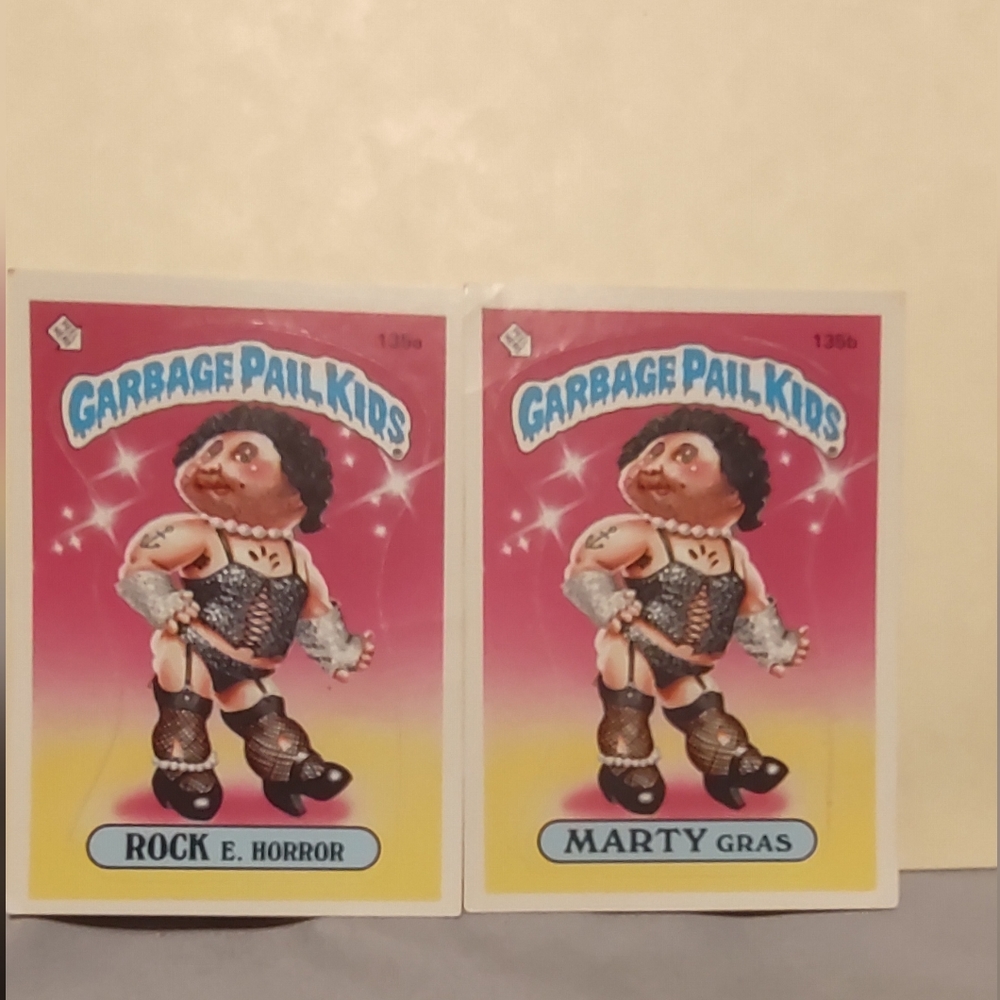 RARE 1980"S GARBAGE PAIL KIDS MARTY-GRAS &  Rocky E. Horror
